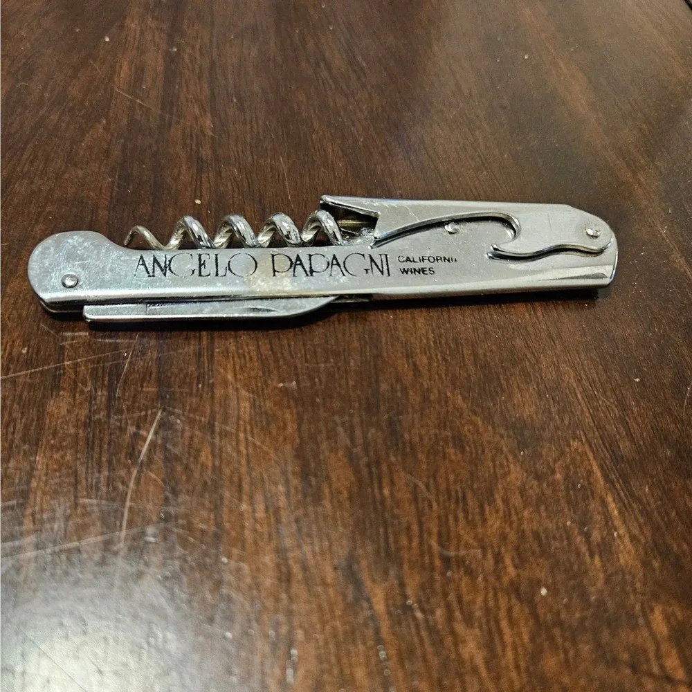 Vintage Angelo Papagni California Wines Waiters Friend Corkscrew Multi-Tool